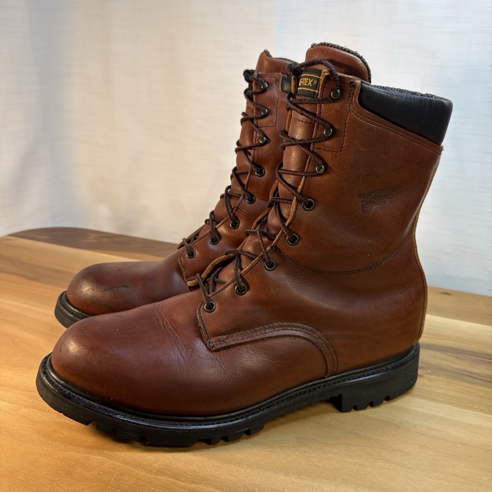 Red Wing Men's 1229 Boot Brown Leather Vibram Goretex Work Shoe Size 14 D